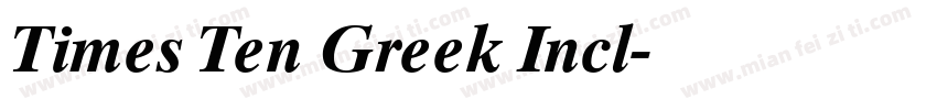 Times Ten Greek Incl字体转换